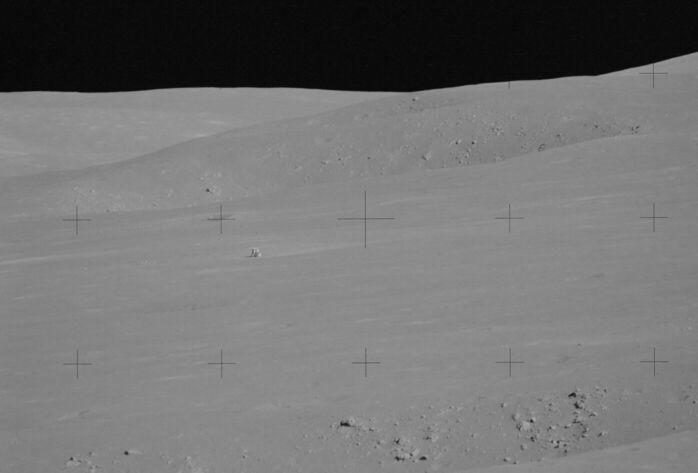 View of the Mount Hadley delta from Apollo 15
