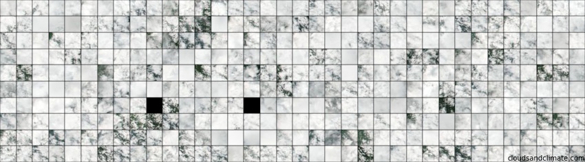 VIIRS cloud images for each day in 2020 around El Danubio, Colombia