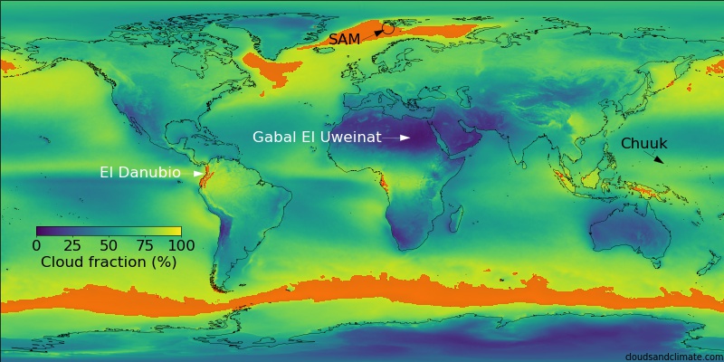 Average MODIS cloud fraction for 2015-2020