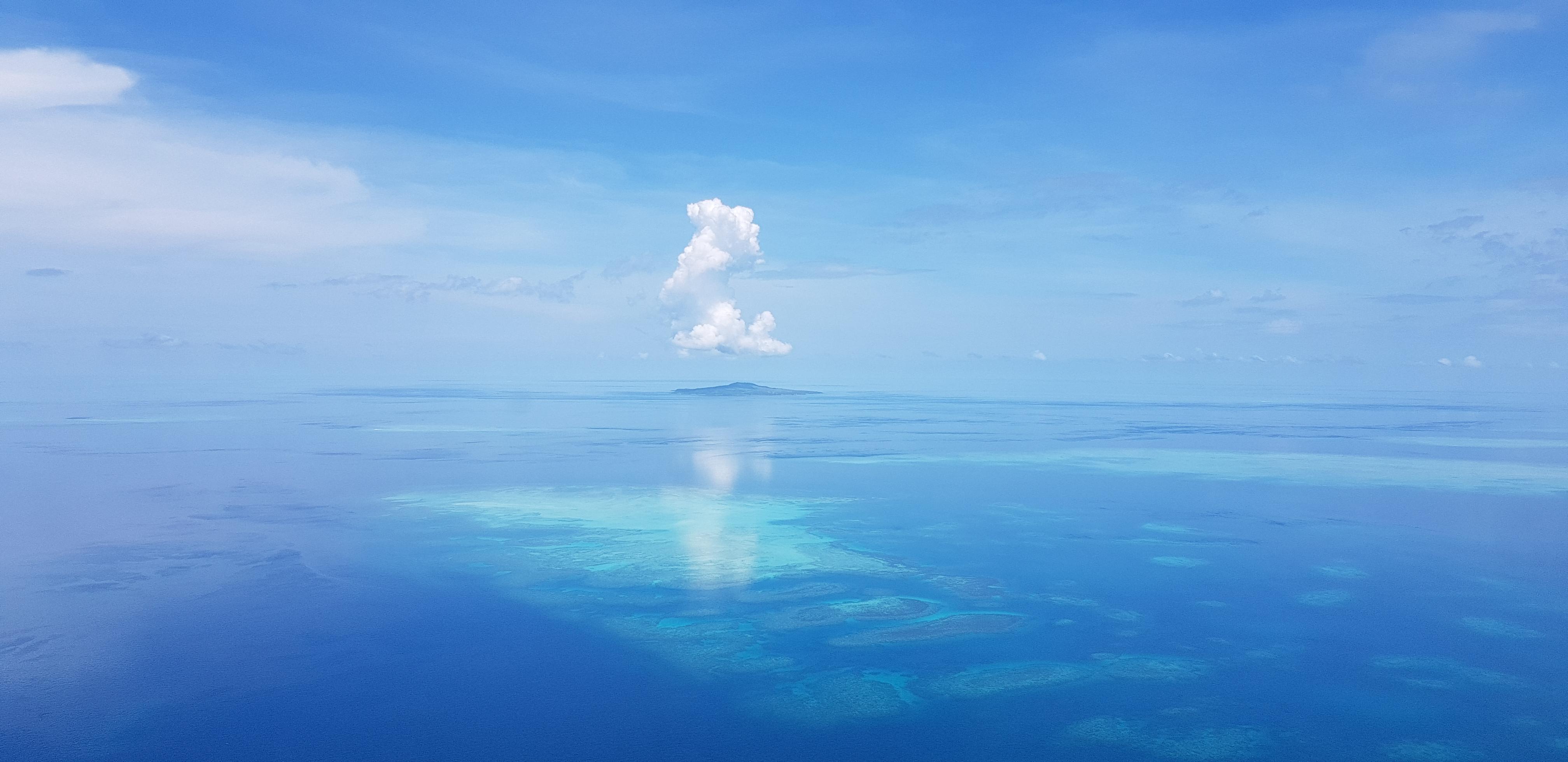 Cloud over a small island