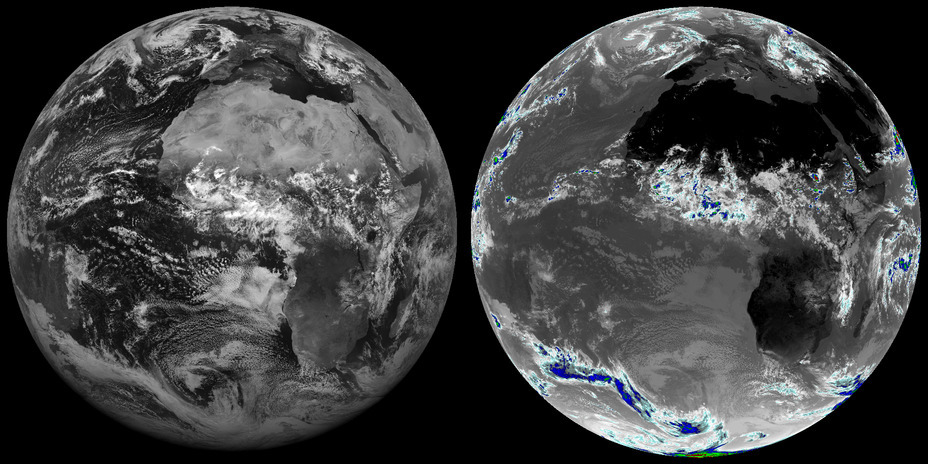 Earth in visible and infra-red