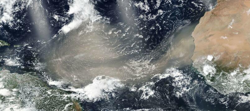Dust plume over the Atlantic
