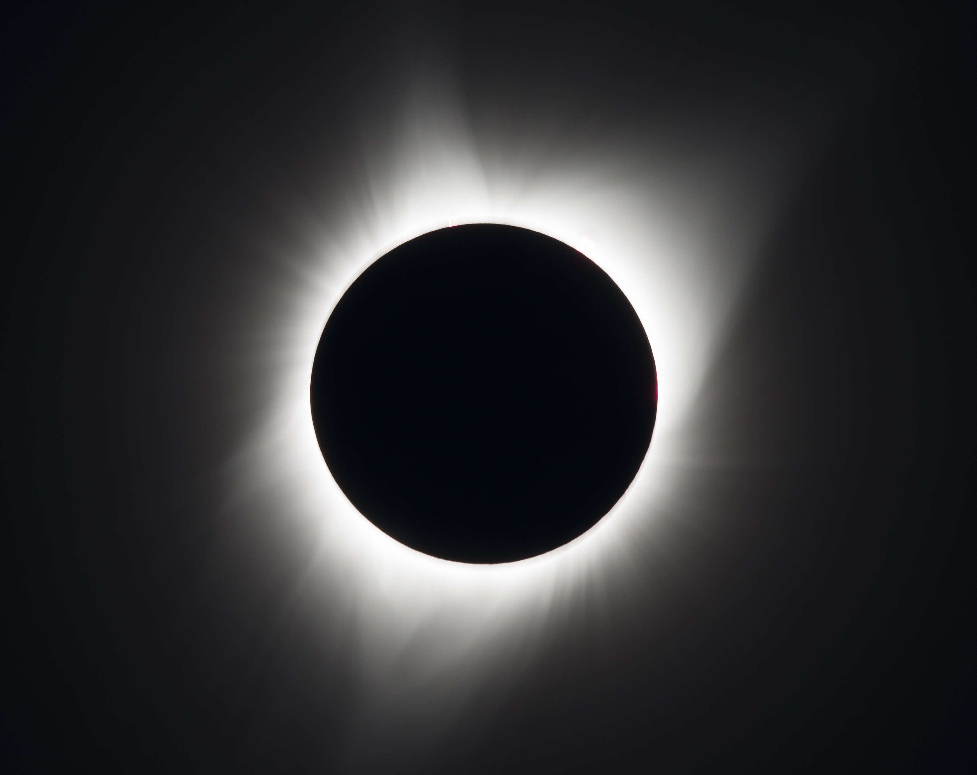 A solar eclipse, viewed from Earth