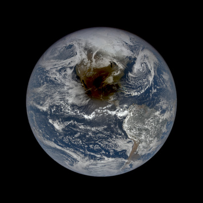 View of an eclipse from space