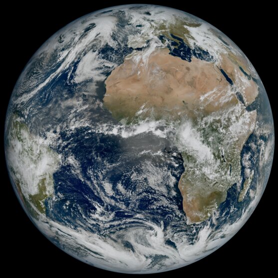 A true colour image of the Earth from the new satellite