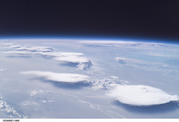 A series on thunderstrom anvils with flat tops