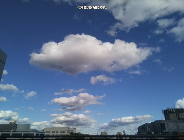 Cumulus cloud in a relatively clear sky